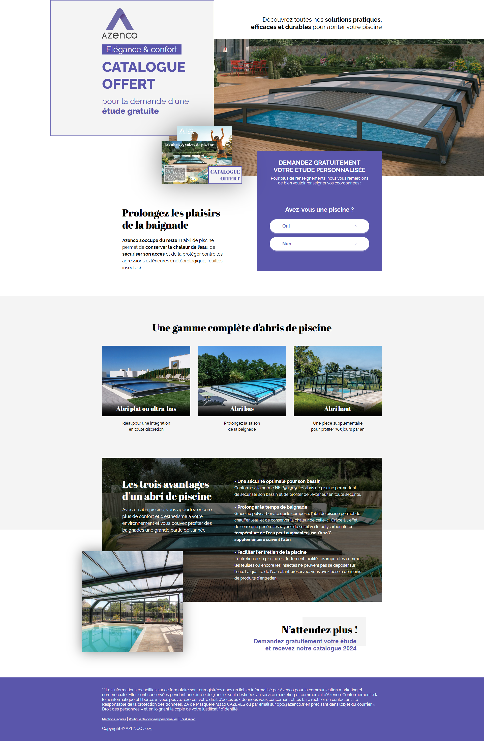 Azenco landing page