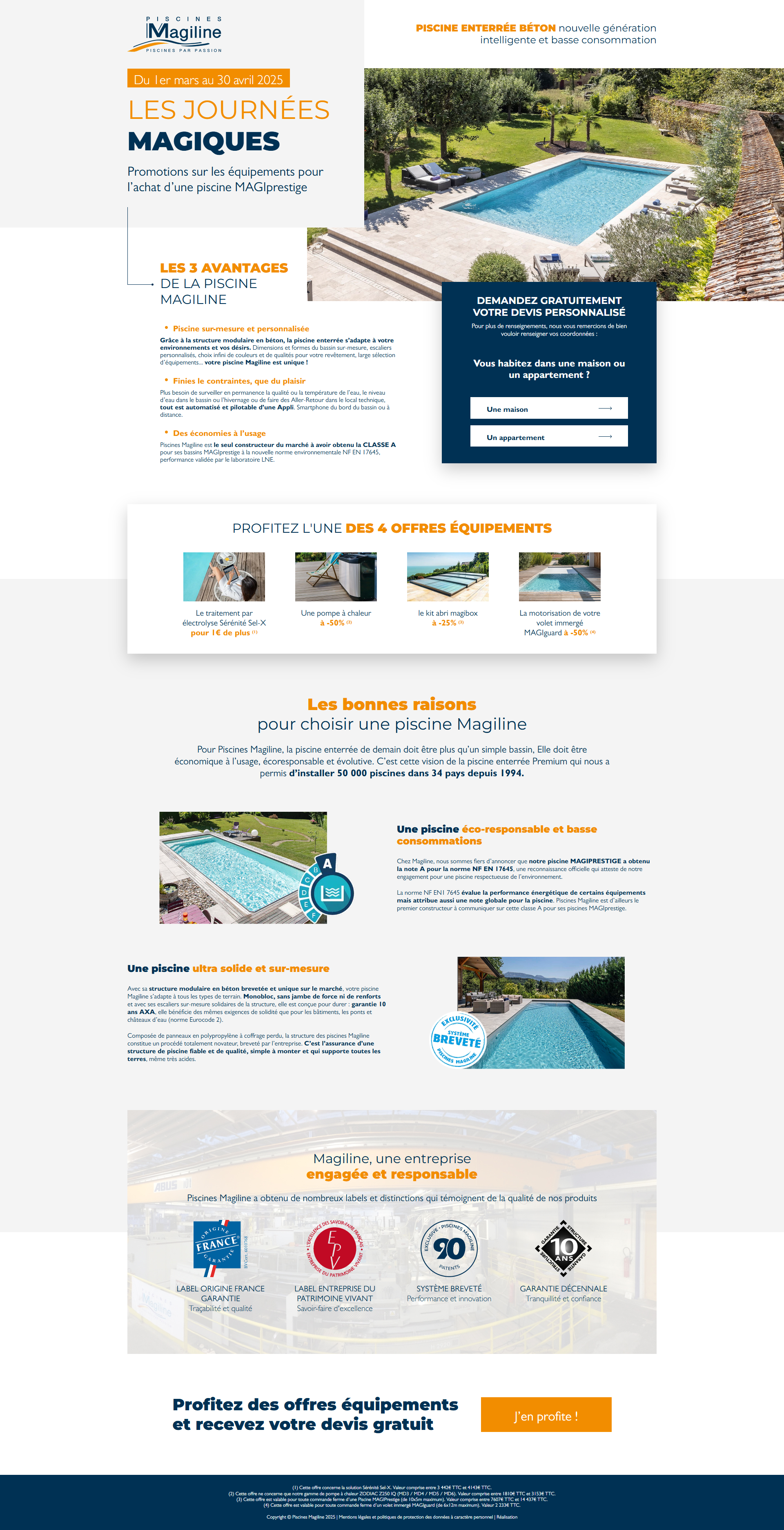 Magiline landing page