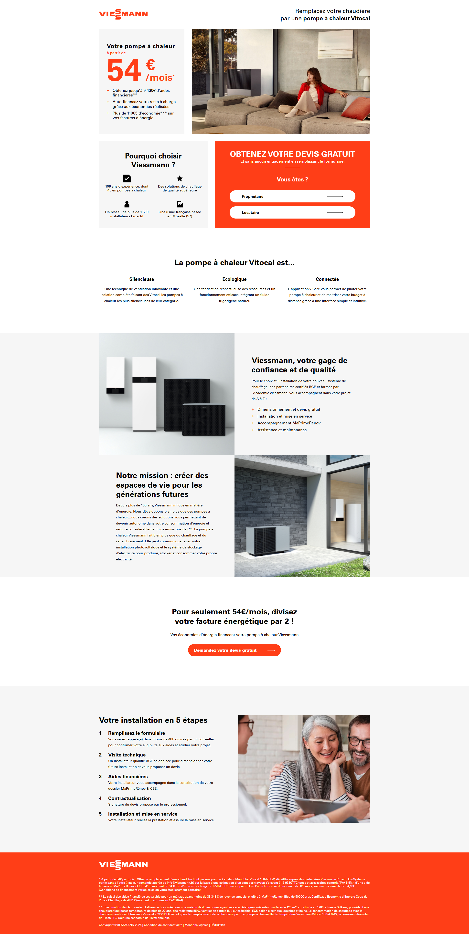 Viessmann landing page